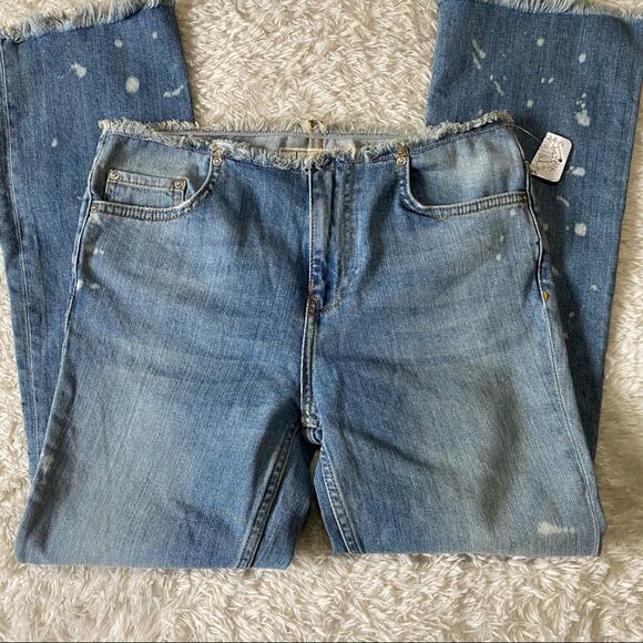 Free People NWT The Cropped Bootcut Bleached Size 25 - Picture 4 of 11